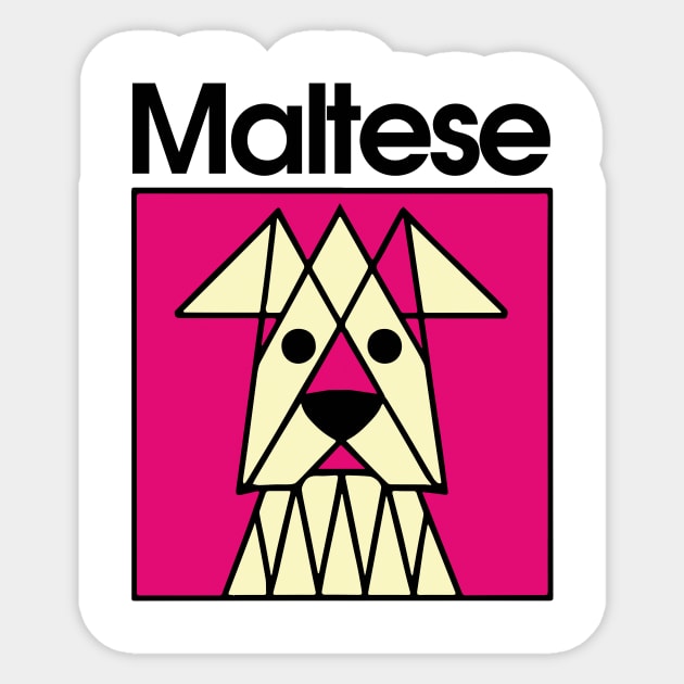 Maltese Dog Owner Vintage Funny Retro Maltese Dog Sticker by BetterManufaktur